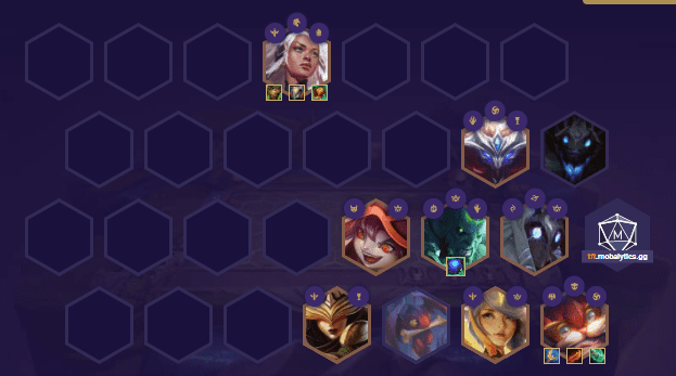 4 Mystics - 3 Celestials composition at level 8