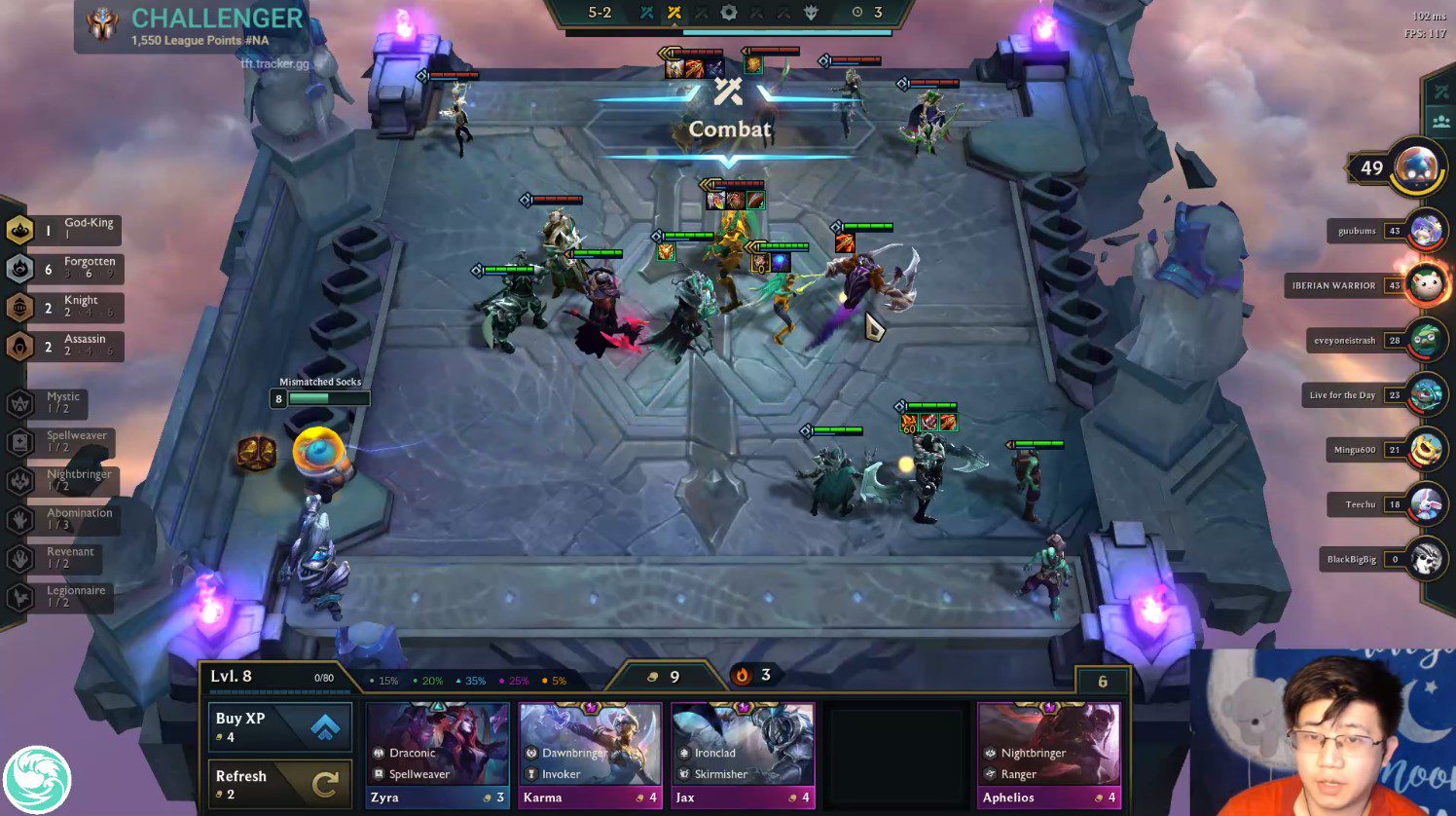 Top 5 Challenger player in North America - Mismatched Socks frequently combines Silver Lunari Chain in the Requiem composition