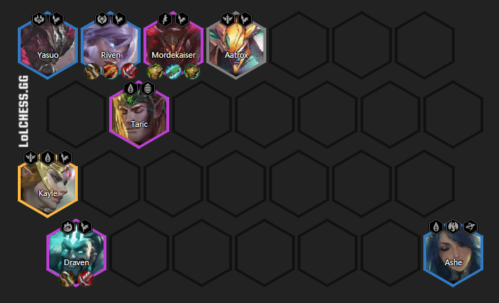 The 6 Legion composition proves to be extremely strong when supported by Mystic units