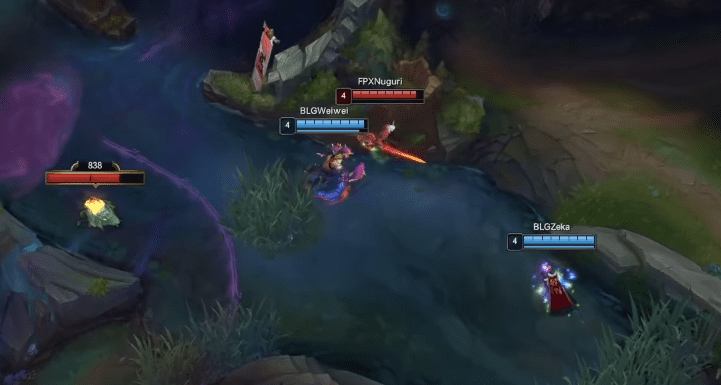 Nuguri's overly isolated Crab control led to his death and loss of advantage in the top lane