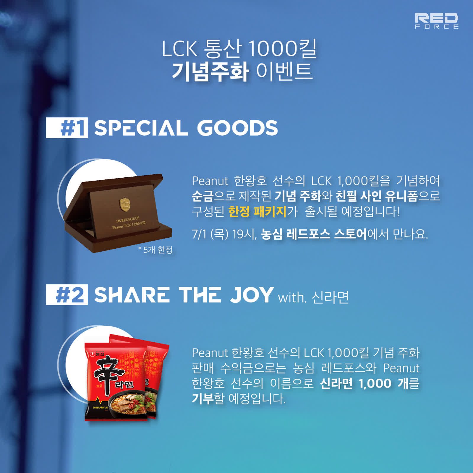 In addition to the 5 product combos for sale, Nongshim also donated 1000 noodle packets to social welfare organizations
