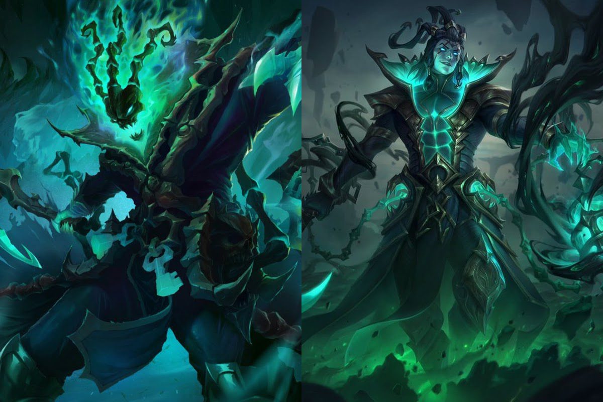 Default Thresh (left) and new Thresh Revealed skin (right)