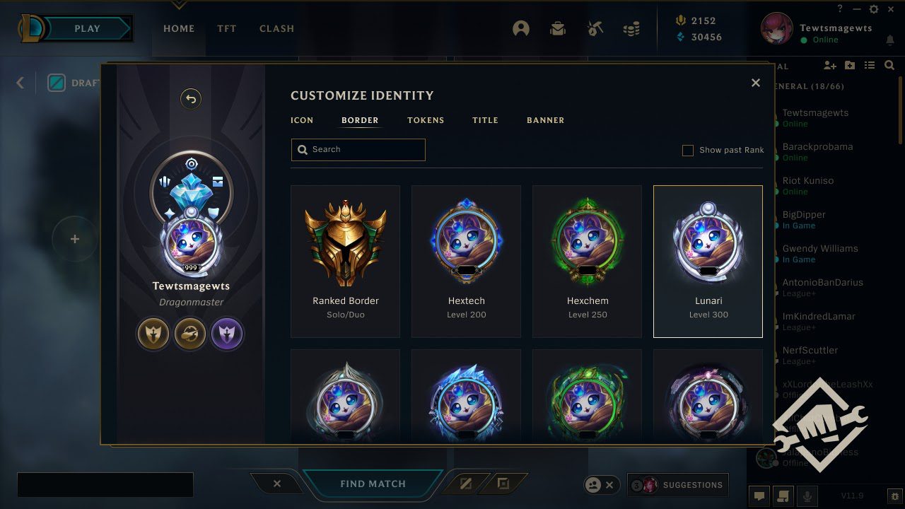 Players can customize frames, icons, and several new customization features developed with the new system according to their preferences