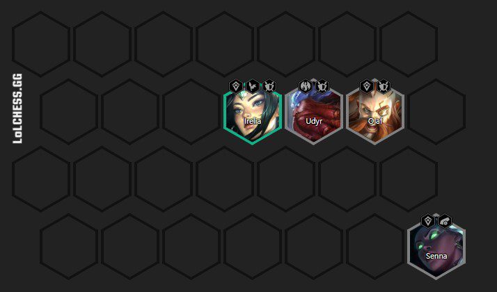 An ideal starting composition with 3 Warriors - 3 Guardians