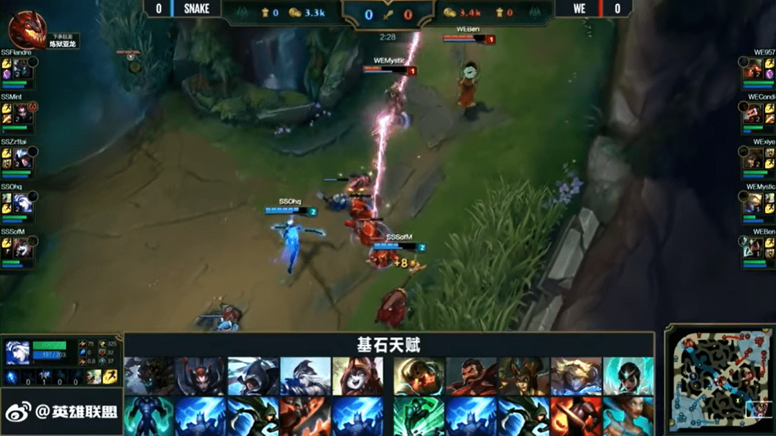 SofM actively trades health with the advantage of champion match-up