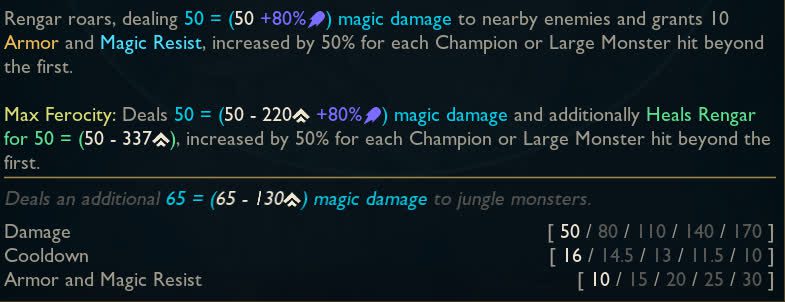W - Battle Roar will now regain the effect of increasing armor and magic resist