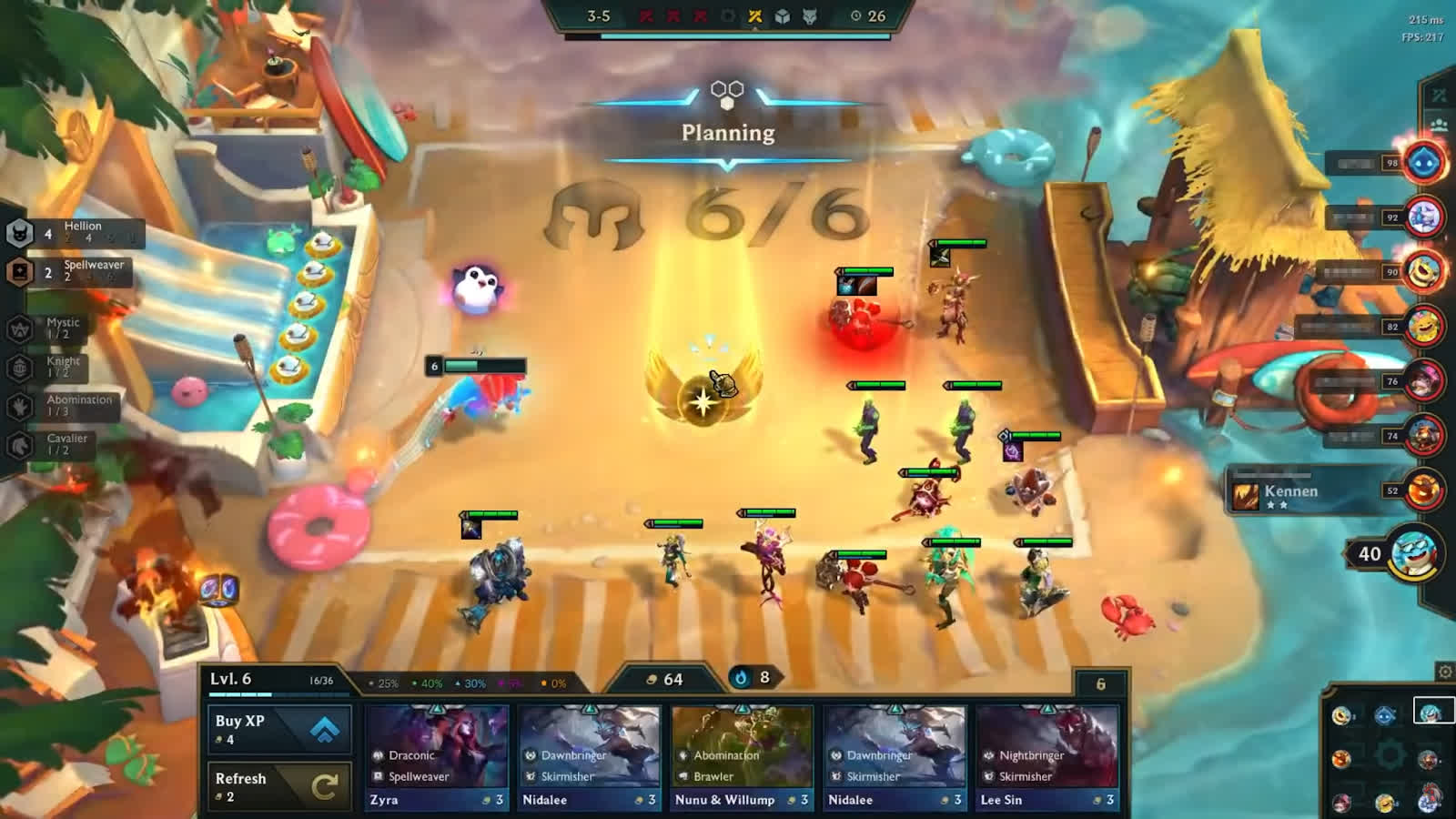 A player using the white eco strategy in season 5.5