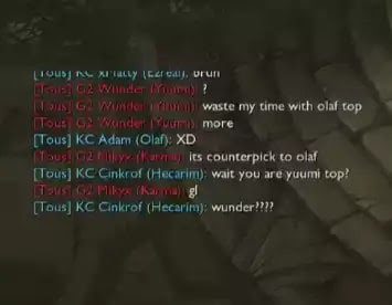 Wunder picks Yuumi 'breaks the game' against Adam's Olaf in a scrim