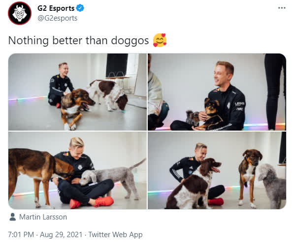 Only Rekkles appears in the post on G2's official page