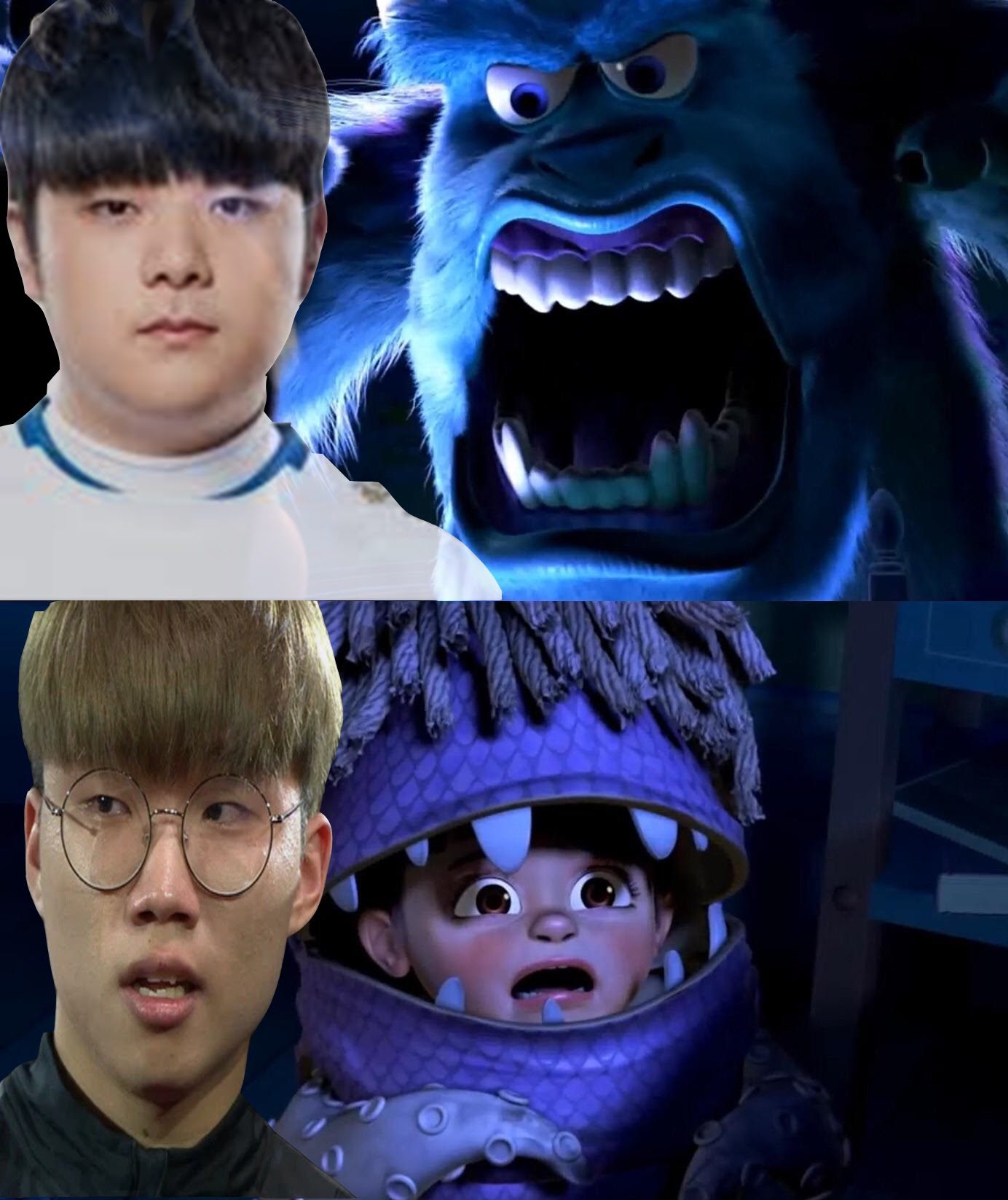 Canyon resembles the character Sully from Monster University as he always intimidates Canna