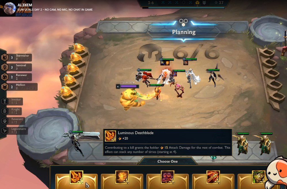 Choosing Death's Dance in this case will help the player shape their composition later, specifically focusing on Lucian