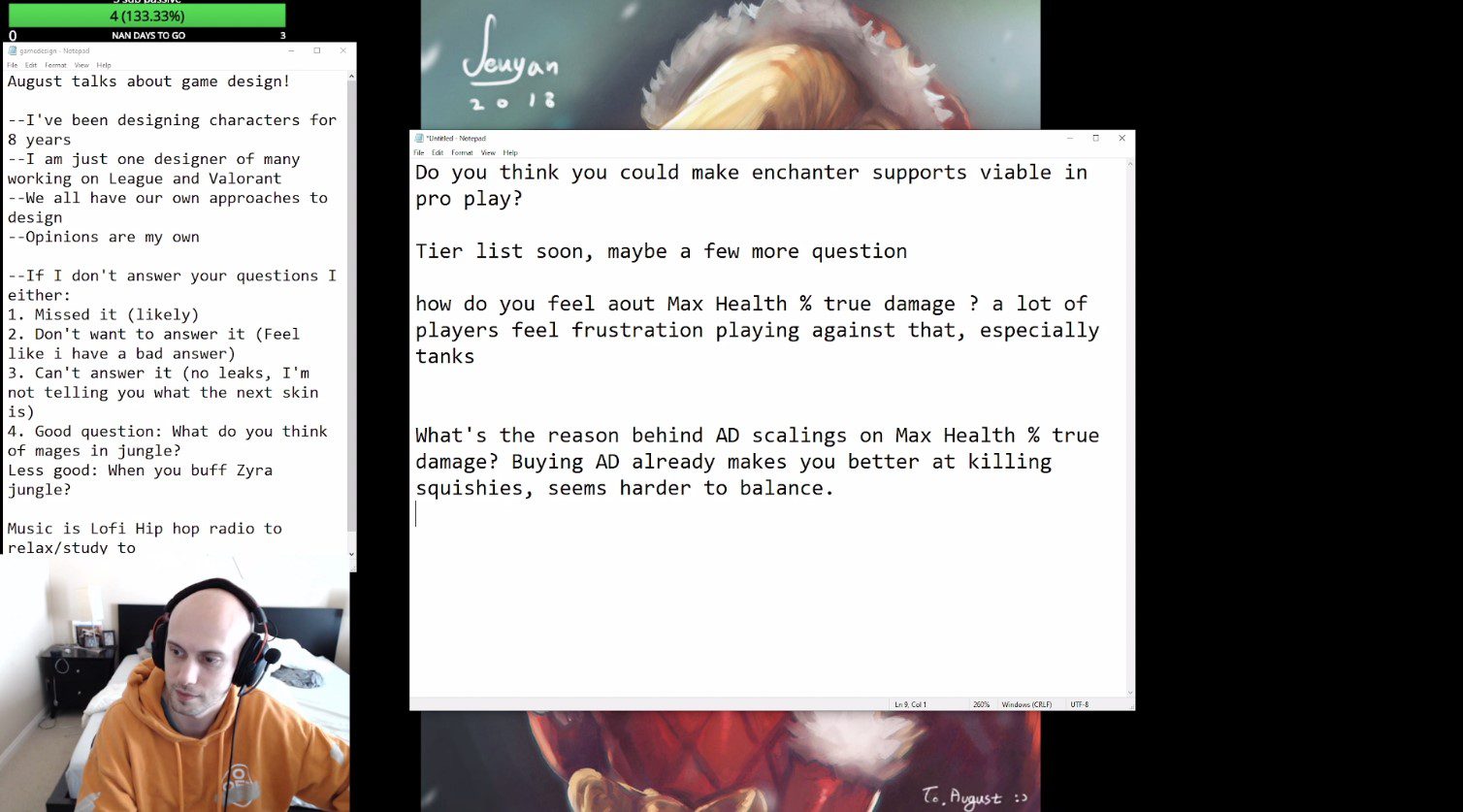 The Lead Champion Designer for League of Legends also answered it live