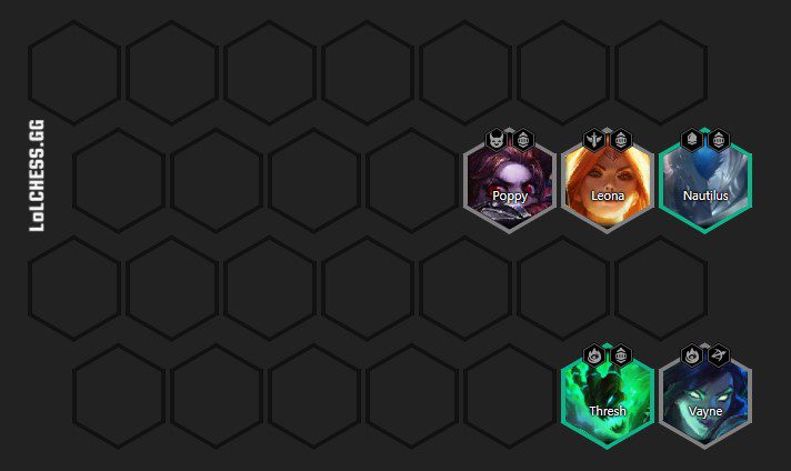 The ideal starting composition for the Vayne - Knight team