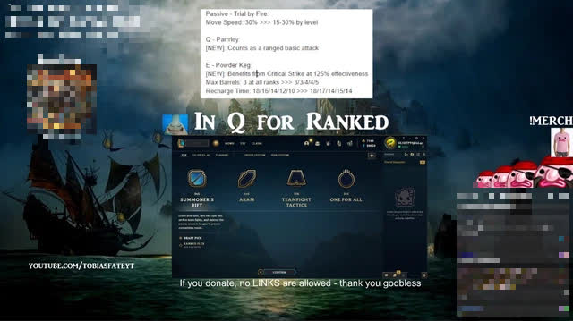 Tobias Fate recently had a stream evaluating and testing the 'new' Gangplank