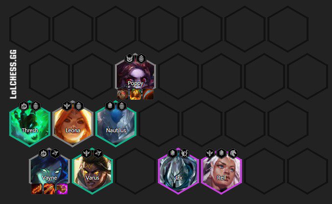 If you encounter too many compositions dealing high physical damage, you can aim for 3 Armored trait