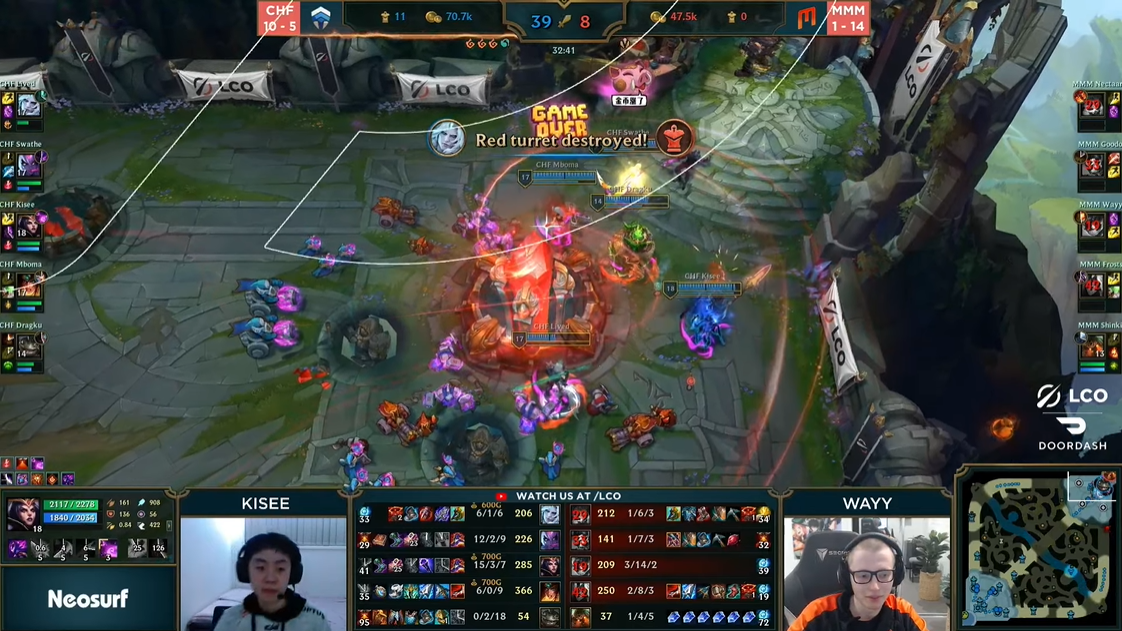 The Chiefs finished the game with a huge difference in kills and resources