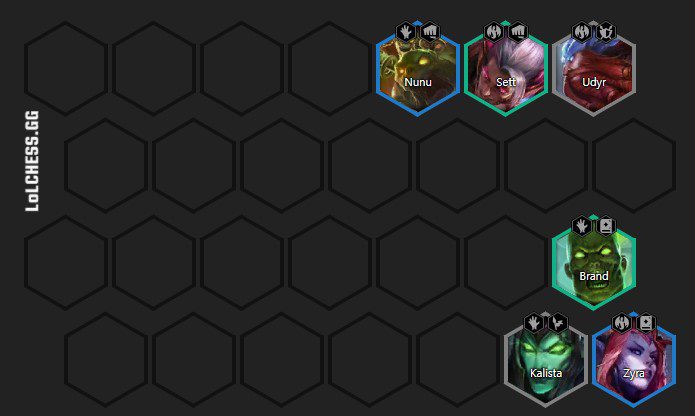 You can activate the Dragon effect in the mid-game to upgrade Zyra to 2 stars very early