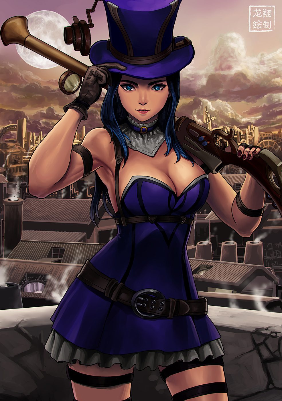 Caitlyn's basic appearance is somewhat overly alluring for a character bearing the title 'Piltover Sheriff'