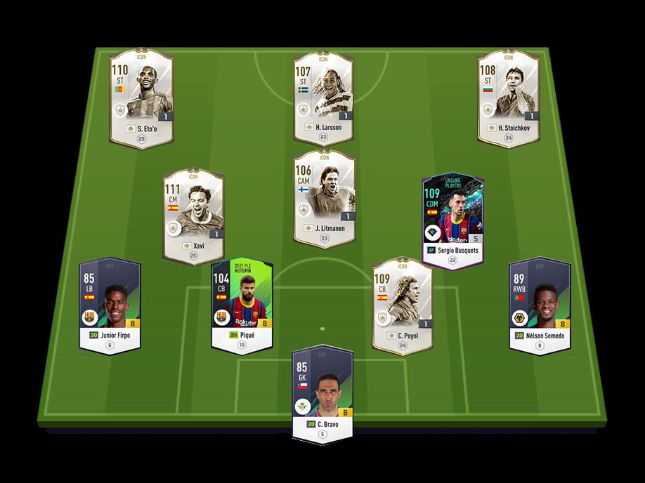 Barcelona team up with an explosive attack from new legends.