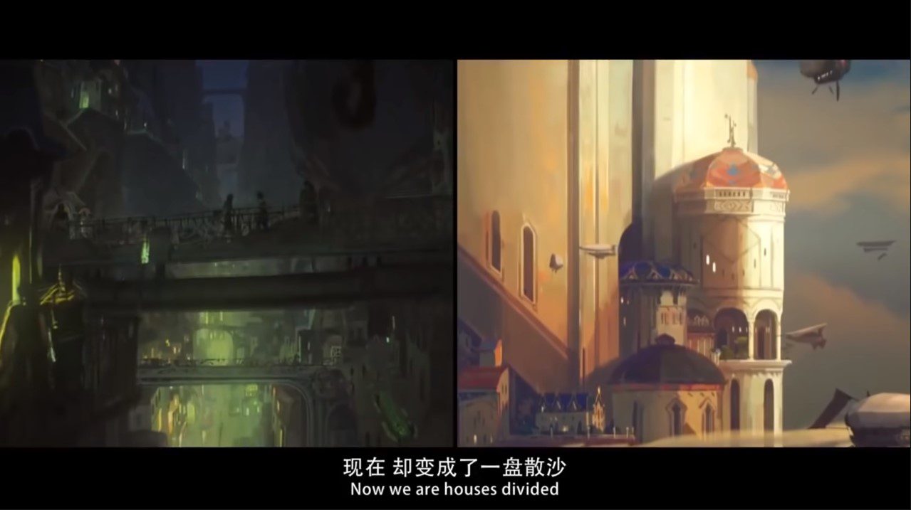The trailer's narration also highlights the conflict between Zaun and Piltover