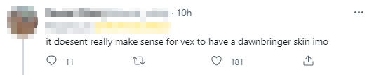 There is not much meaning in giving Vex a Sentinel skin