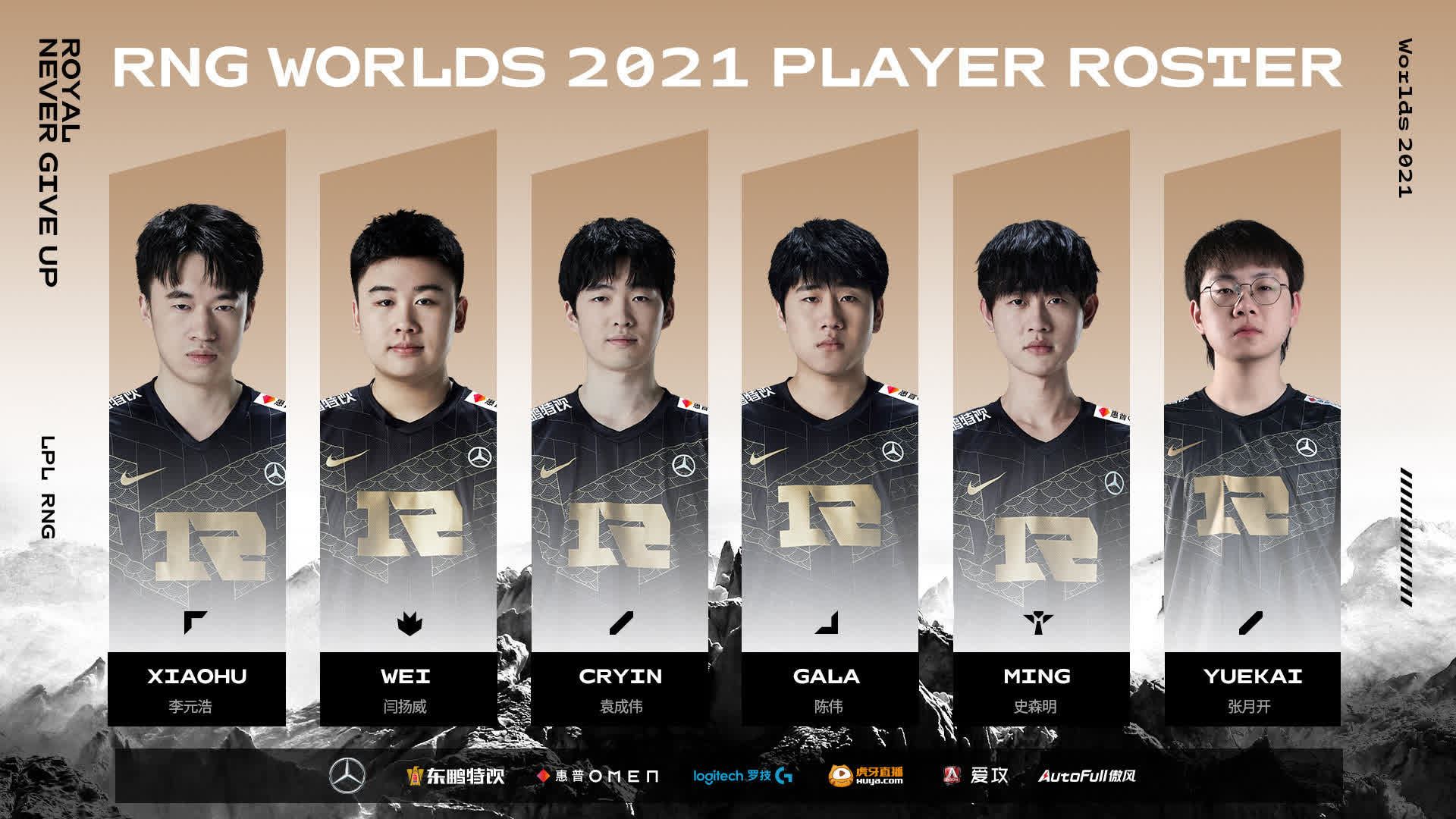 6 main members of the Royal Never Give Up team