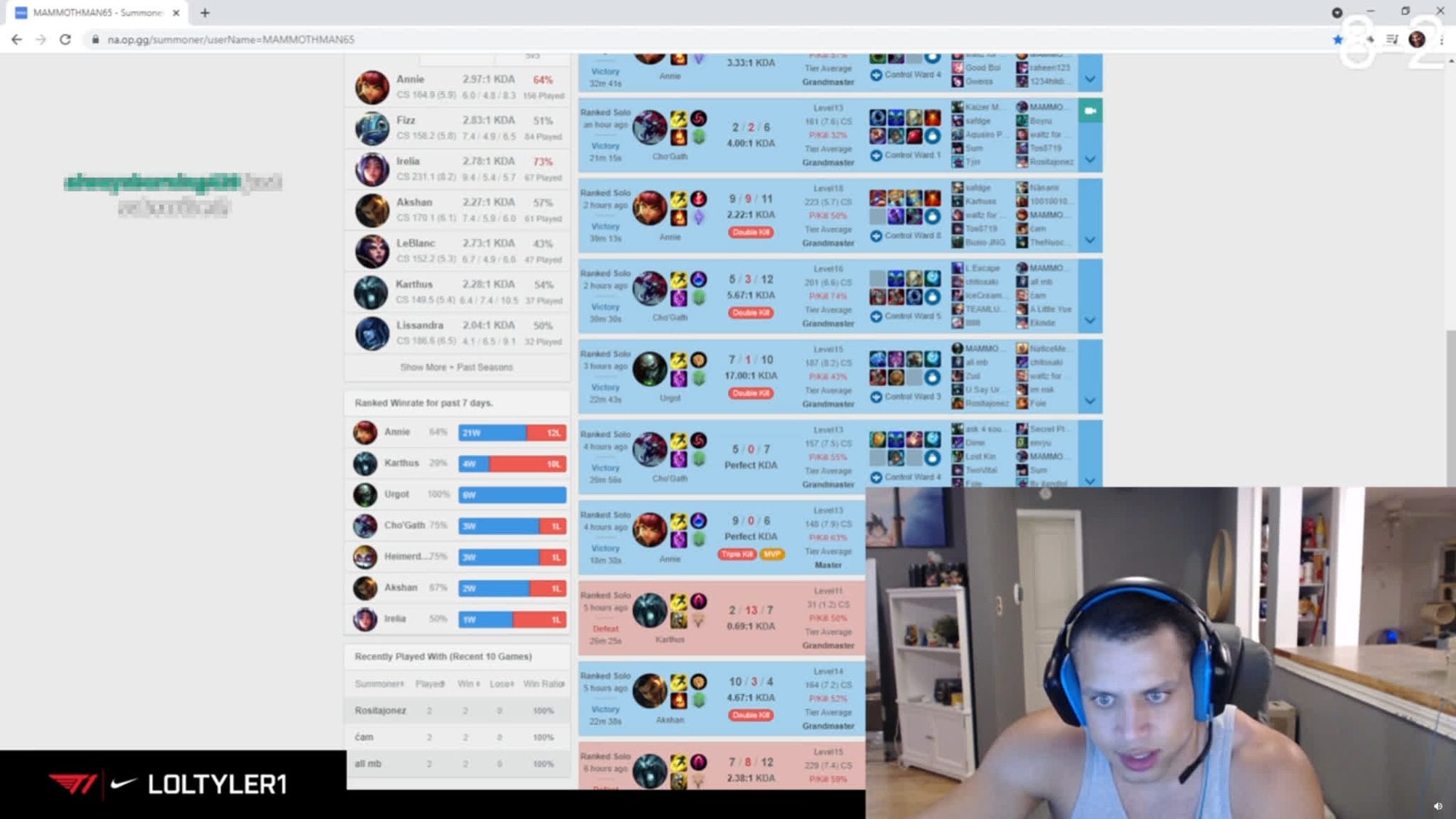 Tyler1 believes top lane is harder than mid lane after achieving Challenger rank on the North American server in mid lane