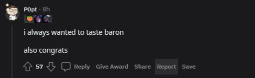 I always wanted to try Baron, and congratulations on your wedding!