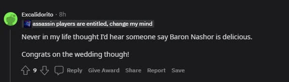 I never thought I would hear someone say Baron tastes good. Congratulations on your wedding.