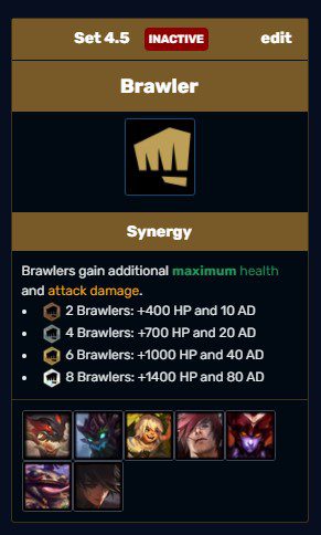 Fighters in Season 4.5 also provided champions with attack damage in addition to health