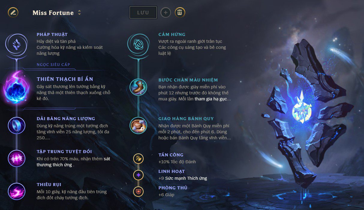 The current rune setup suitable for Miss Fortune
