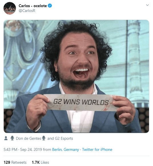 Jiizuke's upside-down nameplate has become a very hot meme at that year's Worlds