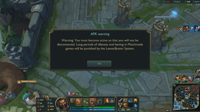 If you continuously go AFK, the Queue Lockouts feature will automatically impose a penalty with a maximum queue lock of 14 days