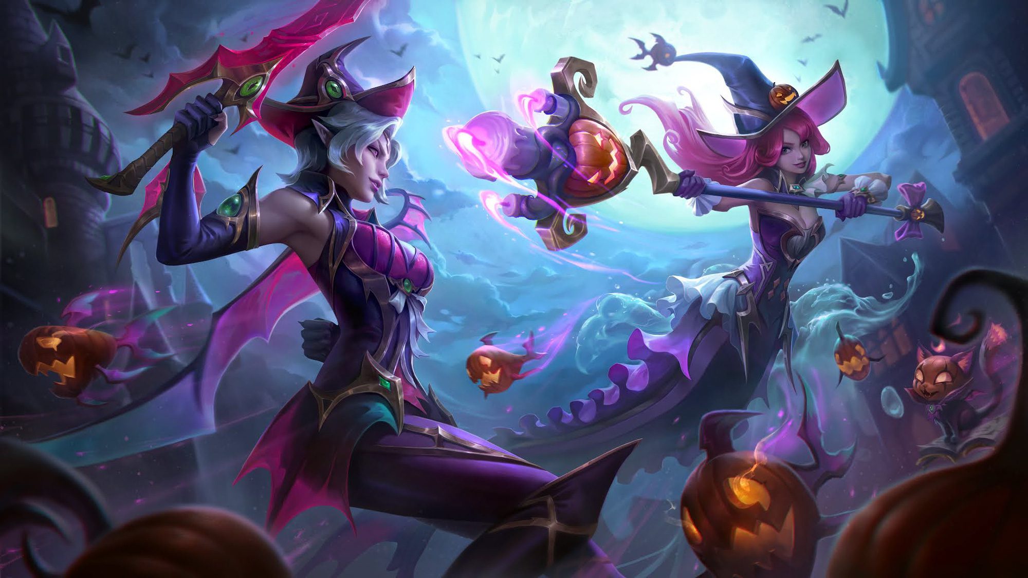 Joint Wallpaper of Witch Fiora and Witch Nami