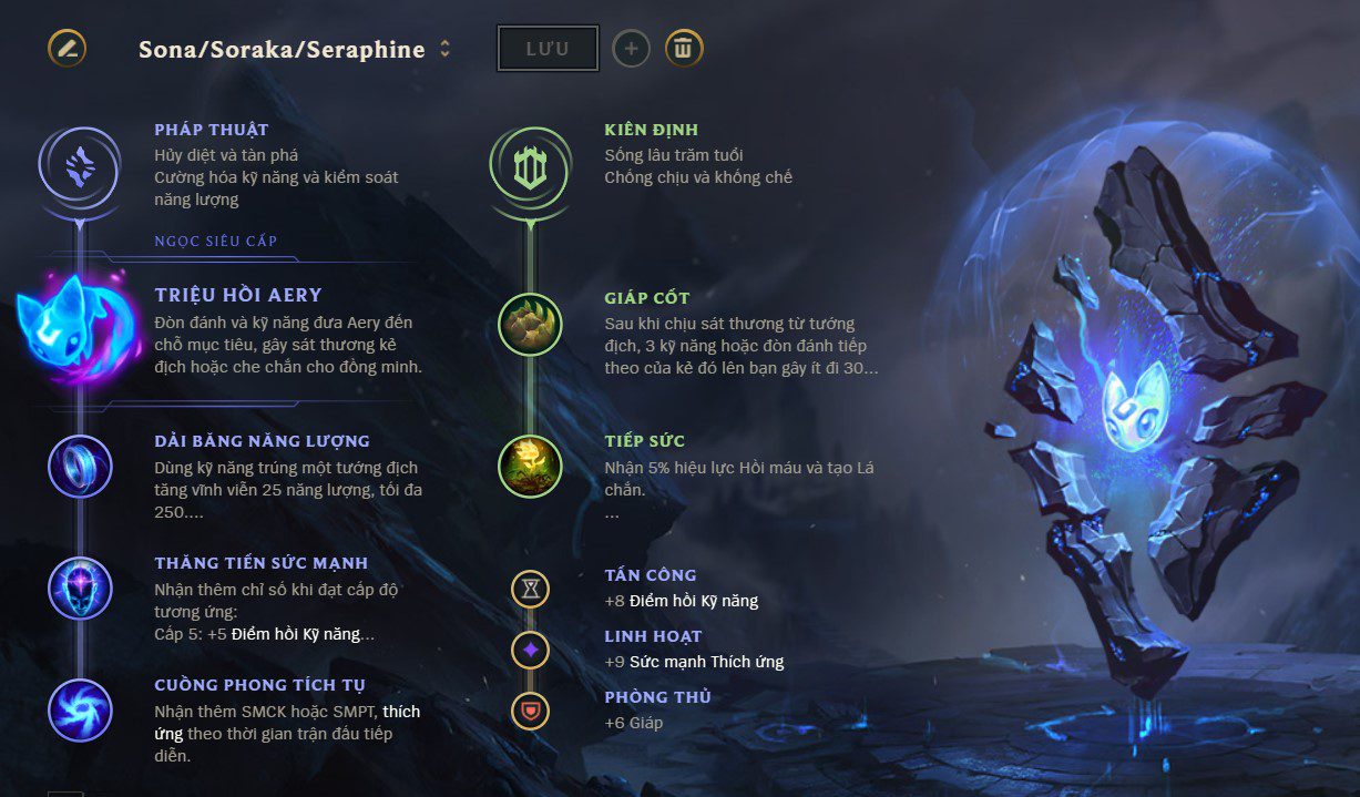The rune page you can apply for Sona, Soraka, Seraphine in the bot lane