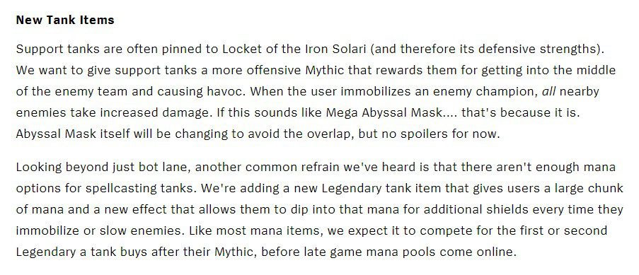 Tank champions with good crowd control will benefit greatly from these new items