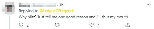 Why Blitz? Give me one reason and I won't say anything more