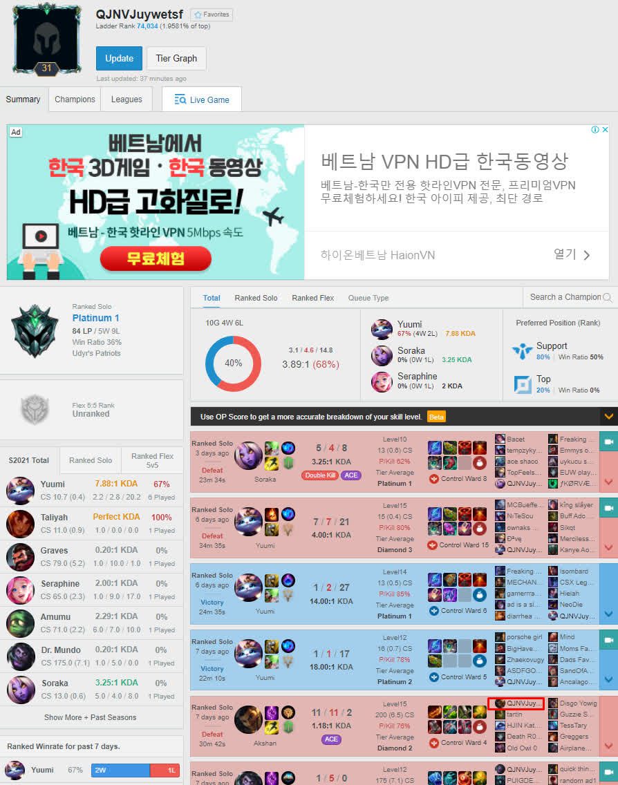 BeryL remains indifferent and even uses champions not appearing at the Worlds to play ranked