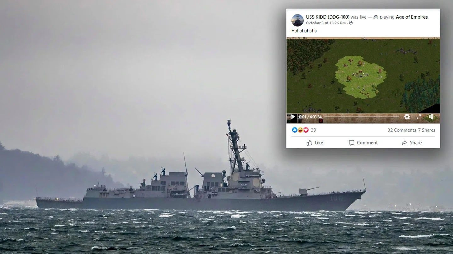 The US warship fanpage hacked and livestreaming AoE
