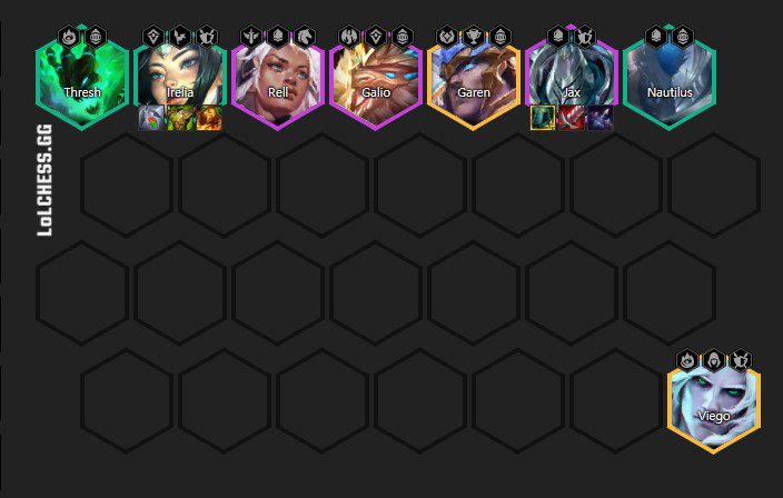 The complete Jax - Knight formation at level 8