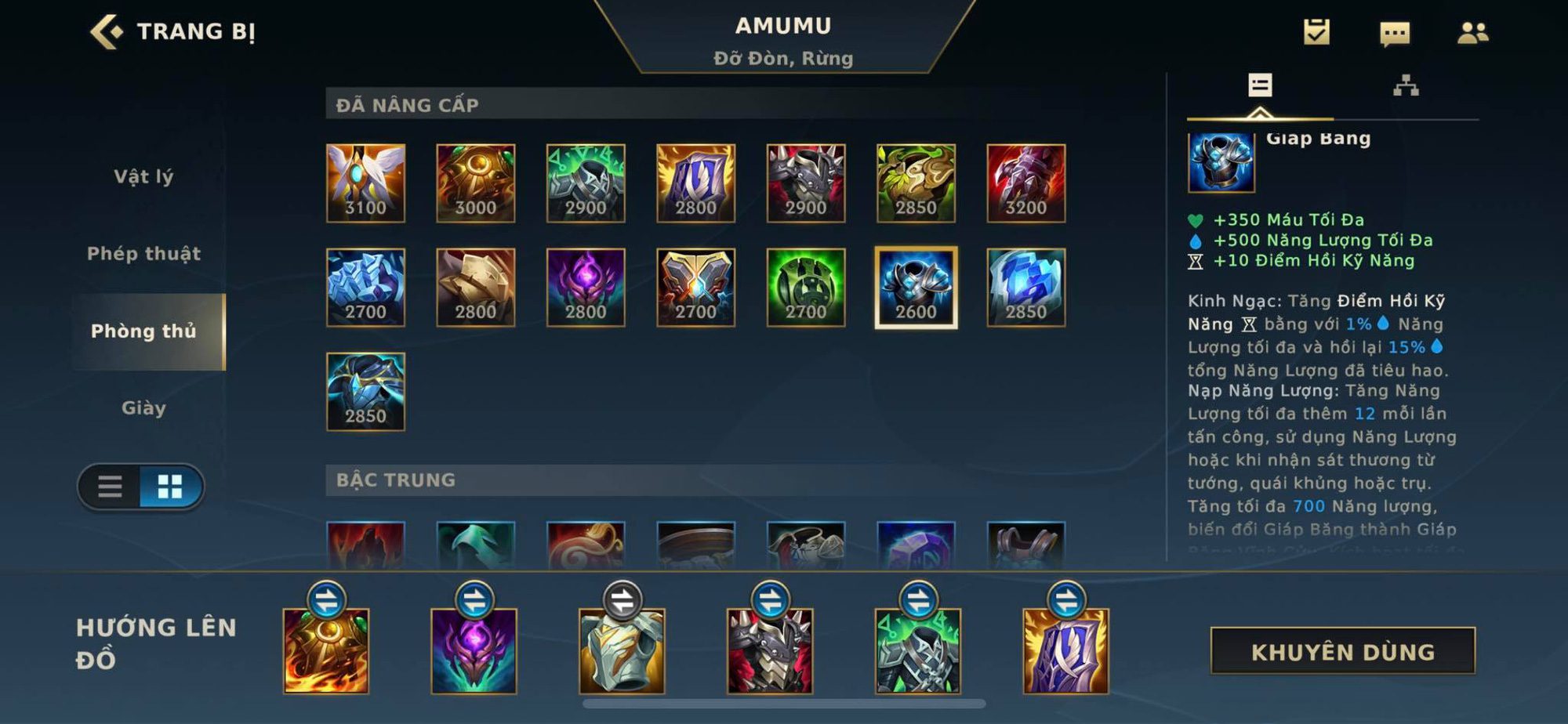 In League of Legends: Wild Rift, we have an item called Ice Armor, which is built from the Tear of the Goddess, providing a lot of energy