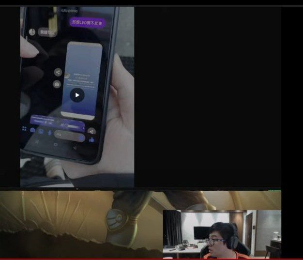 Dinter on stream announcing the immediate 'kicking' of Maoan from Beyond Gaming