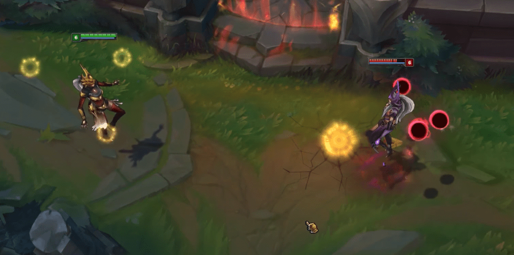 The spheres of Syndra's Justice skin currently appear 