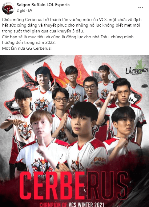 CES's defeated opponents also send their congratulations to the 'Divine Hound'