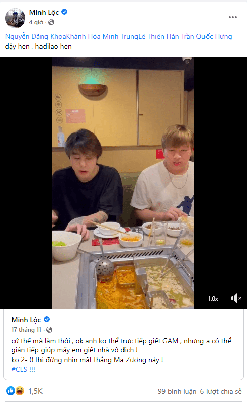 Zeros shares a post on the day CES became champions