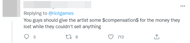 You should compensate the artist for the economic damage because now they won't be able to sell anything