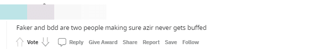 Faker and Bdd are the two who ensure Azir will never get buffed