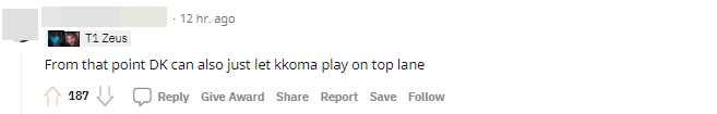 At this rate, DK could have Coach kkOma go top