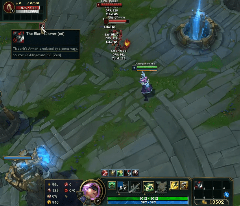 With just one activation of Q - Lightning Firearm, Zeri applies enough 6 stacks of armor reduction on the target