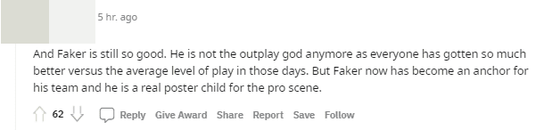 Many emotional, nostalgic, and surprised comments were made upon realizing how long Faker has been competing while his contemporaries have gradually retired